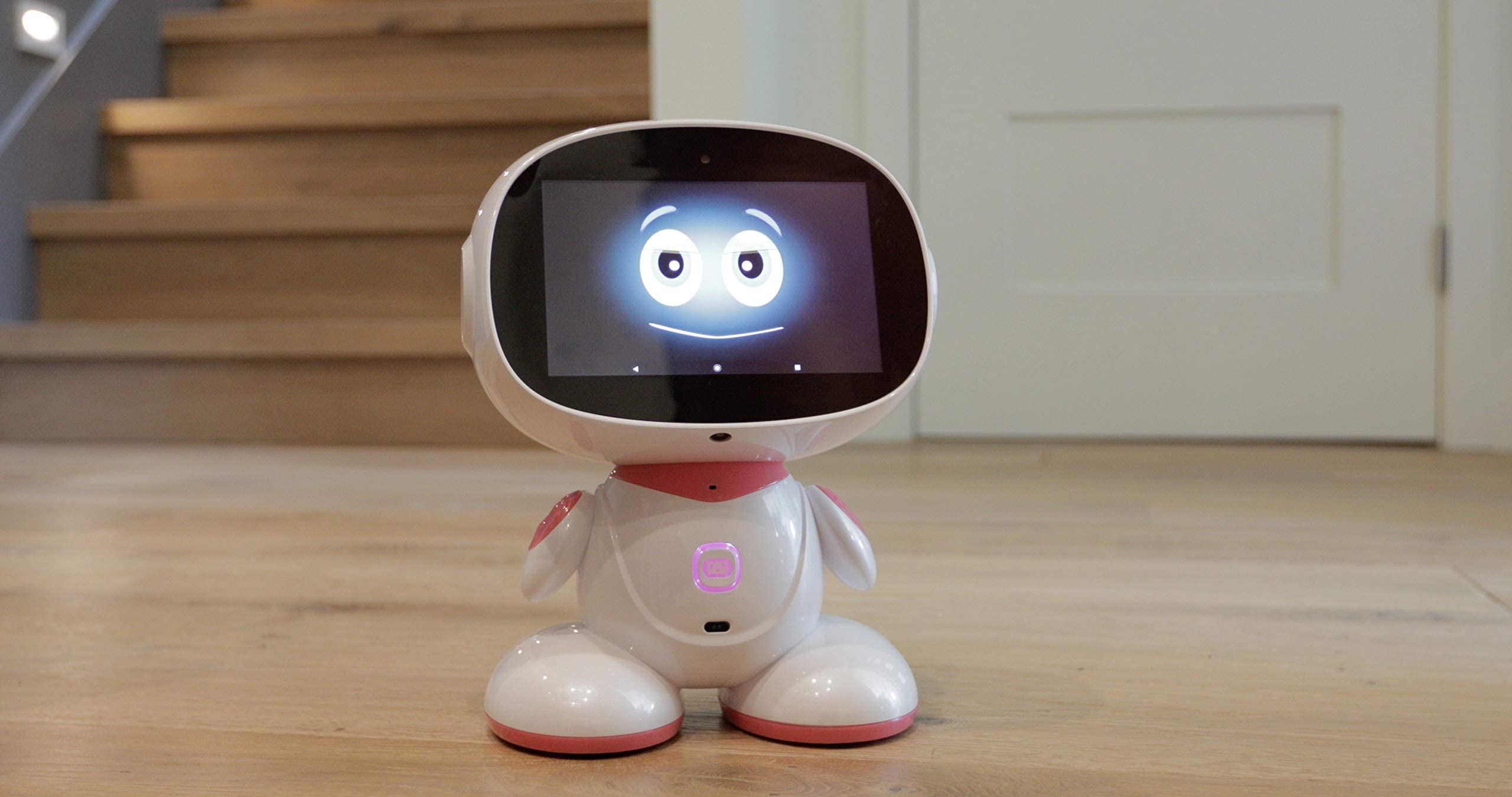 ربات خانوادگی قابل برنامه ریزی دارای گواهینامه Misa نسل بعدی KidSafe، اسباب بازی ربات آموزشی راه رفتن خانه هوشمند چند منظوره، همراه یادگیری هوشمند STEM، دستیار شخصی چند زبانه، هدیه (صورتی)