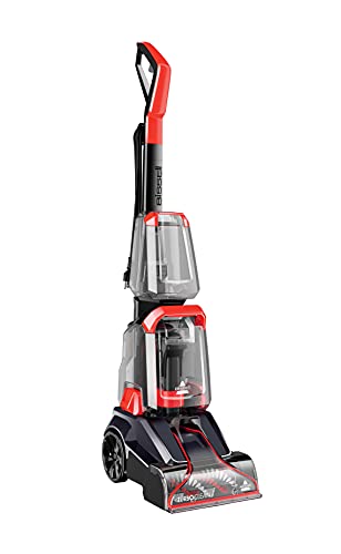 BISSELL | Turbo Clean Powerbrush Lightweight Upright Carpet Cleaner and Washer (2889K), Titanium/Mambo Red-2 years manufacturing warranty