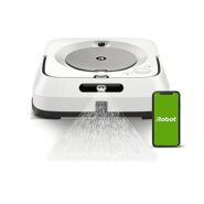 iRobot Braava M6 Ultimate Robot Mop with Precision Jet Spray, Ideal for multiple rooms and large spaces, Works with Alexa, Smart Navigation, Dry Sweeping mode – White – M613840