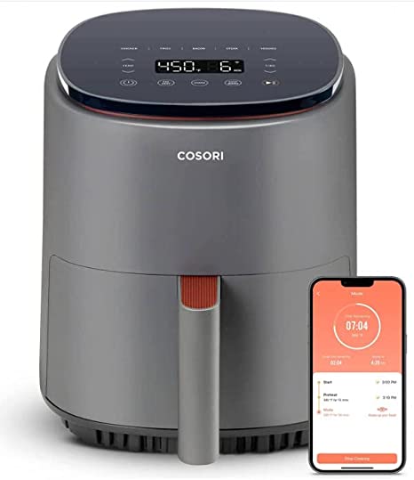 ایر فرایر-سرخ کن-کوسوری مدل COSORI Lite ،75-230، قابل شستشو در ماشین ظرفشویی، خاکستری (1500 وات)(3.8 لیتر)