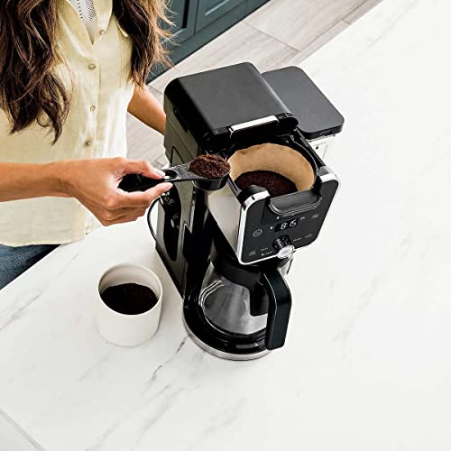 Ninja Foodi CFP451CO DualBrew System، 14 فنجان قهوه ساز، 4 نوع دم کردن، کپسول و زمین، کف داخلی تاشو، 70 اونس، کوزه مخزن آب، مشکی