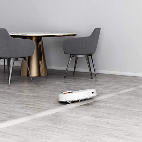 ربات جاروبرقی شیائومی Mi Home 2 در 1 [جاروبرقی] جارو کردن و پاک کردن، کارشناس تمیز کردن خودکار، کنترل هوشمند، مخزن آب، 3 حالت تمیز کردن، ناوبری هوشمند – با دستیار Google کار می کند، Alexa – سفید