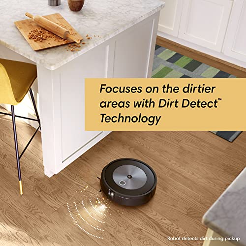Irobot Roomba J7 Wi-Fi Connected Robot Vacuum Identifies and avoids obstacles like pet waste & cords, Smart Mapping, Works with Alexa, Ideal for home with Pets, Graphite, J715840