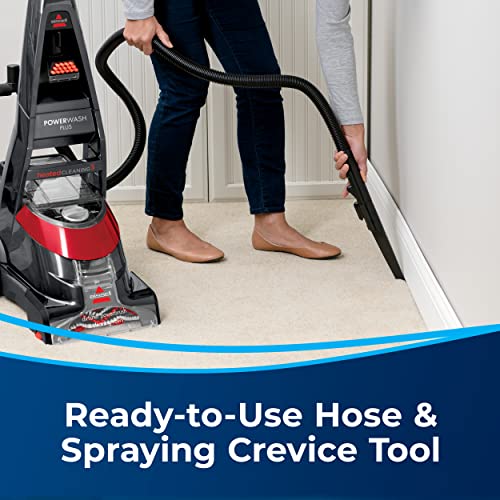 BISSELL | Upright Deep Carpet Cleaner (2009K) 800W, Titanium/Mambo Red-2 years manufacturing warranty