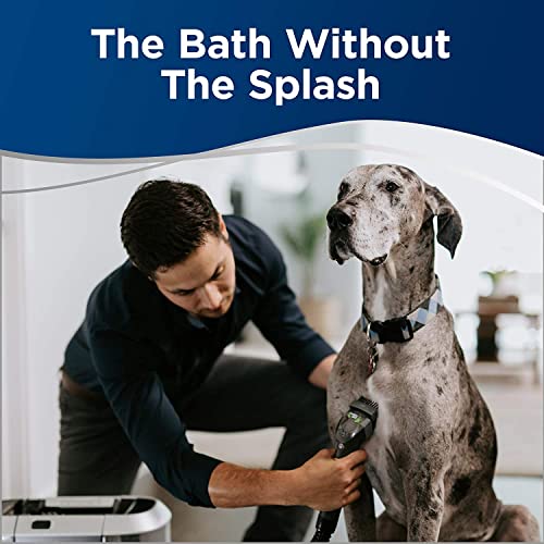 BISSELL | Barkbath Dual Use Portable Dog Bath (31149), Grooming and Deep Cleaner, Titanium/Cha Cha Lime, Bark Use-2 years manufacturing warranty