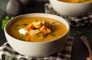 سوپ کدو حلوایی با ادویه تایلندی