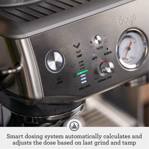 Breville Brushed Stainless Steel The Barista Express Impress Coffee Maker – Silver, BES876BSS