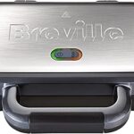 Breville Deep Fill Sandwich Toaster and Toastie Maker with Removable Plates, Non-Stick, Stainless Steel [VST041]