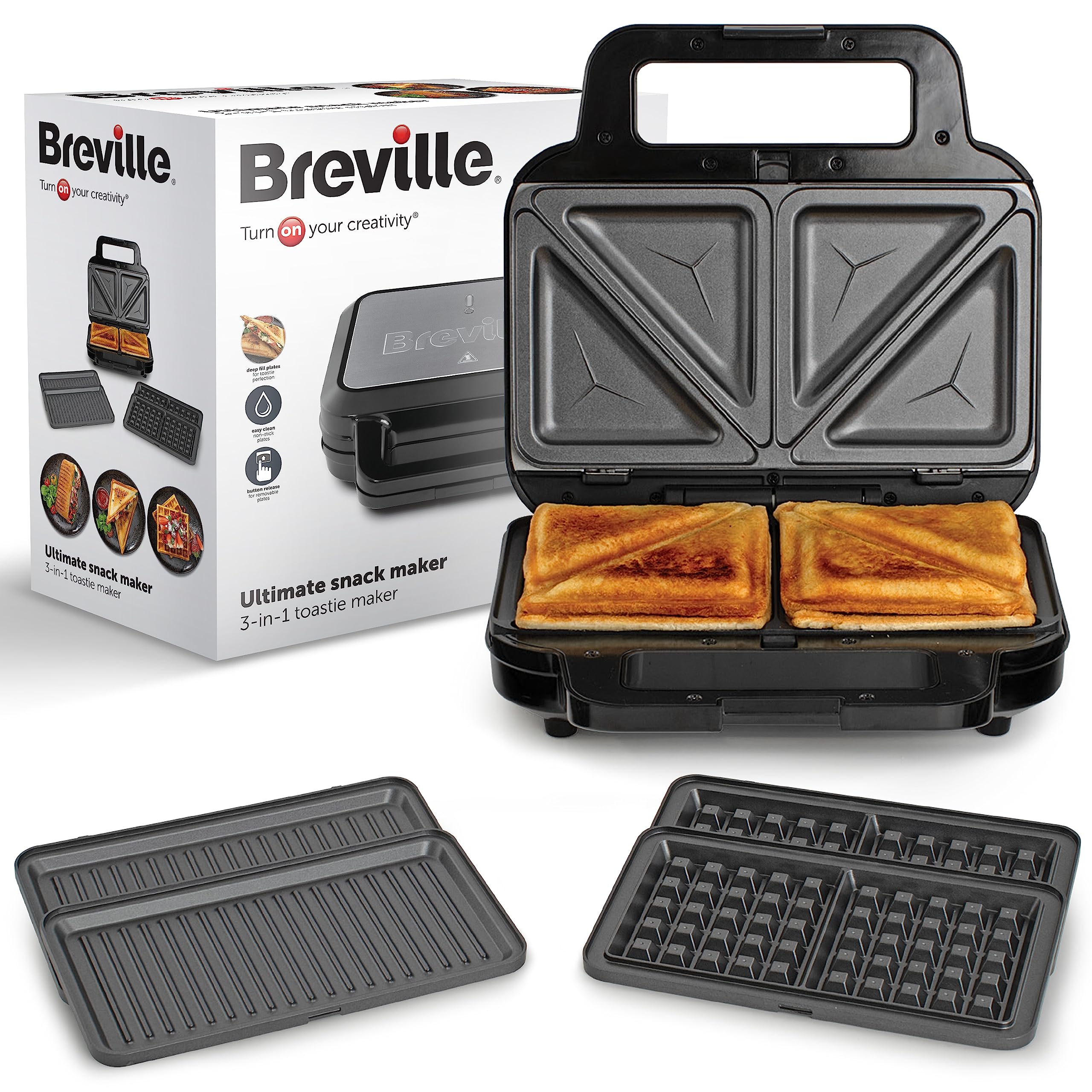 Breville VST098 Panini Press, Black & Stainless Steel