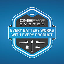 Every ONEPWR battery fits every ONEPWR product