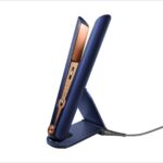 Dyson Corral straightener in Prussian Blue and Rich Copper.
