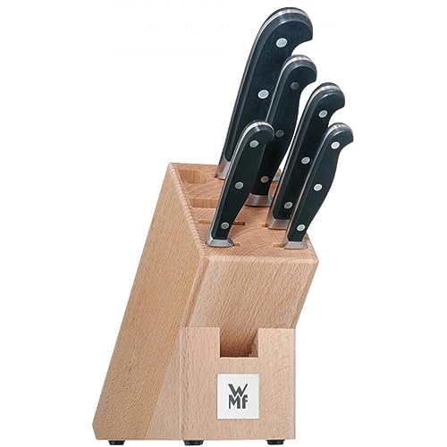 بلوک چاقو WMF با چاقو 6 عددی Spitzenklasse Plus، 36.8 x 14.4 x 20 سانتی متر، قهوه ای، 6 قطعه