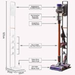 Be-one Vacuum Cleaner Stand Holder with Wheels for Dyson V15 V11 V10 V8 V7 V6, BEONE Metal Floor Stand Compatibel for Dreame T30 T20 V12 V11 V10,No Drilling the Wall (White)