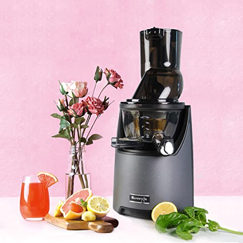 Kuvings 240W EVO820 slow-rotating masticating technology 4-in-1 machine effortlessly extracts fresh juice, creates creamy smoothies, and makes velvety sorbets and nut milk, 5 year warranty
