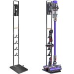 CHOT Vacuum Stand with Wheels Compatible for Dyson V11 V10 V8 V5 V7 V6 Stable Storage Bracket Stand Holder for Handheld Cordless Vacuum Cleaner & Accessories & Attachments (Black)