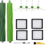 THE WHITE SHOP Replacement Parts accessories Compatible for iRobot Roomba i3 i3+ i4 i6 i6+ i7 i7+ i8 i8+/Plus Series,1 Set Multi-Surface Rubber Brushes 4 HEPA Filters & 4 Side Brushes