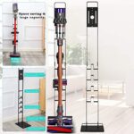 CHOT Vacuum Stand with Wheels Compatible for Dyson V11 V10 V8 V5 V7 V6 Stable Storage Bracket Stand Holder for Handheld Cordless Vacuum Cleaner & Accessories & Attachments (Black)