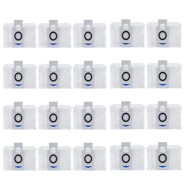 20 PCS Disposable Dust Bags for ECOVACS DEEBOT X1 OMNI DEEBOT T10 T20 Omni Robot Vacuum Cleaner Replacement Accessories