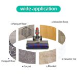 Morelian Bristle Roller Brush Household Vacuum Cleaner Replacement Accessories Carbon Fiber Floor Brush Head Front LED Lights for Dyson V7 V8 V10 V11 V15