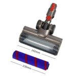 Morelian Bristle Roller Brush Household Vacuum Cleaner Replacement Accessories Carbon Fiber Floor Brush Head Front LED Lights for Dyson V7 V8 V10 V11 V15