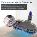 Electric Cleaner Head Motorized Brush for Dyson V7 V8 V10 V11 Cordless Stick Vacuum Cleaner Brush Tool Combining Vacuuming and Mopping Hardwood Floor Attachment with 150ml Removable Water Tank