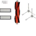 Accessory Kit For MiJia 1S Roborock Roborock E35 E25 E20 S50 S6 S51 Robotic Vacuum Cleaner.2 Side Brushes,2 Hepa Filters, 1 Main Brush & 1 Cleaning Tool