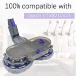 Electric Cleaner Head Motorized Brush for Dyson V7 V8 V10 V11 Cordless Stick Vacuum Cleaner Brush Tool Combining Vacuuming and Mopping Hardwood Floor Attachment with 150ml Removable Water Tank