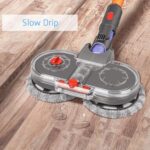Electric Mop Head Attachment for Dyson V15 V11 V10 V8 V7 Vacuum Cleaner with Removable Water Tank, 12 Washable Mop Pads (black)