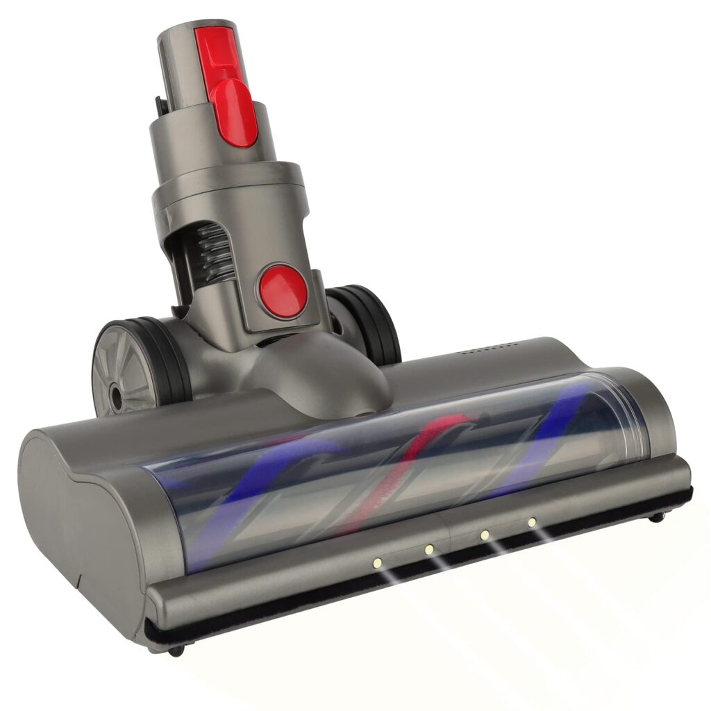 Quick-Release Direct Drive Cleaner Head Turbine Floor Tool for Dyson V15 V11 V10 V8 V7 Cordless Vacuum Cleaner, not for Dyson V10 Slim (black)
