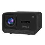 Inder Umiio 4K WiFi6 Bluetooth Projector – Home Theater Video Projector, Focus By Remote Control, Keystone Smart Projector Compatible with Android, iOS,PC,1200ANSI, 50″-150″ Screen Projection (Black)
