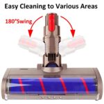 PULINKAI Soft Roller Cleaner Head Accessory Attachment Replacement with LED Headlight for Dyson V7 V8 V10 V11 SV10 SV11 Cordless Vacuum Cleaner