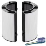 Leemone 360° Combi 2 in 1 HEPA+Carbon Replacement Filter Compatible with Dyson HP04 TP04 DP04 PH04 HP09 TP09 HP07 TP07 PH03 PH02 PH01 HP06 TP06, H13 Grade True HEPA Replacement Filter (Black)