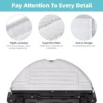 CENXI 8 Pack Mop Pads Replacement for Roborock S8 / S8+ / S7 MaxV / S7 MaxV Plus / S7 MaxV Ultra / S7 Pro Ultra / S7 / S7+ Series Robot Vacuum, Microfiber Mopping Cloth Vacuum Accessories (Light Gray)