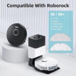 CENXI 8 Pack Mop Pads Replacement for Roborock S8 / S8+ / S7 MaxV / S7 MaxV Plus / S7 MaxV Ultra / S7 Pro Ultra / S7 / S7+ Series Robot Vacuum, Microfiber Mopping Cloth Vacuum Accessories (Light Gray)