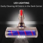 PULINKAI Soft Roller Cleaner Head Accessory Attachment Replacement with LED Headlight for Dyson V7 V8 V10 V11 SV10 SV11 Cordless Vacuum Cleaner