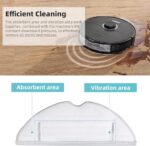 CENXI 8 Pack Mop Pads Replacement for Roborock S8 / S8+ / S7 MaxV / S7 MaxV Plus / S7 MaxV Ultra / S7 Pro Ultra / S7 / S7+ Series Robot Vacuum, Microfiber Mopping Cloth Vacuum Accessories (Light Gray)
