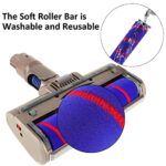 PULINKAI Soft Roller Cleaner Head Accessory Attachment Replacement with LED Headlight for Dyson V7 V8 V10 V11 SV10 SV11 Cordless Vacuum Cleaner