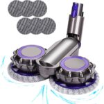 Electric Mop Head Attachment for Dyson v7 v8 v10 v11 v15 Dry and Wet Mop Head and Vacuum Cleaner Floor Mop Replacement, 6 Washable Mop Pads【V6 and Slim Series Not Compatible】 (v701)