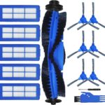 Unikstone 5 Unibody Filters 6 Side Brushes 1 Rolling Brush 1 Clean Tool，Replacement Parts Compatible for Eufy Robovac 11S Max, 15C Max, 30C Max, G20, G30, G30 Edge, G32 Pro Robot Vacuums, blue