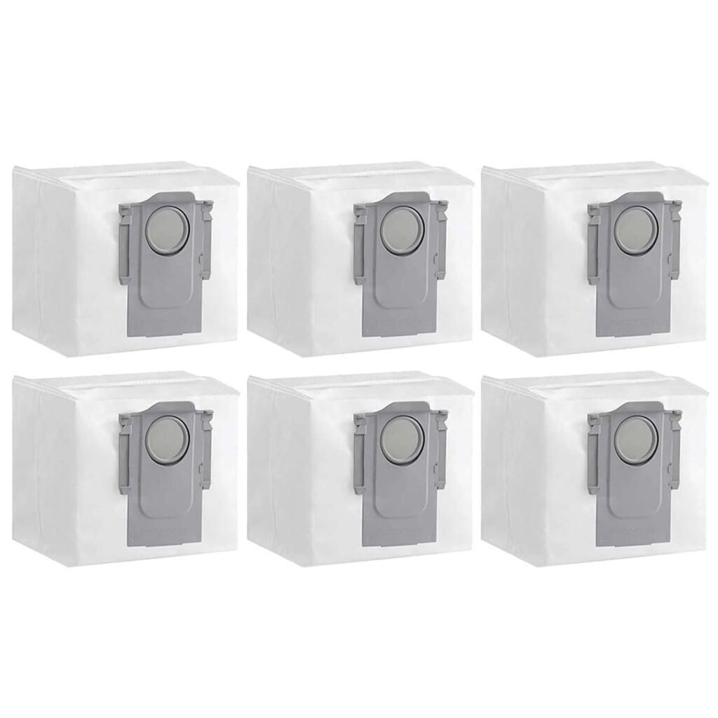 Dust Bags for Roborock S7 MaxV Ultra / S7 Pro Ultra / Q7+ / Q7 Max+ / Q5+ Vacuum Cleaner Accessories, 3L Large Capacity Replacement Bag for Xiaomi Roborock S7 MAXV Ultra Parts (clear(6PCS))