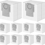 CENXI 10 Packs Disposable 2.5L Vacuum Bags Compatible for Roborock Q5+, Q5 Pro+, Q5 Max+,Q7+, Q8 Max+, S7 Max Ultra/MaxV Ultra, S8+, S8 Pro Ultra Robot Vacuums & Auto-Empty Docks