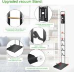 e World Vacuum Cleaner Stand – Vacuum Holder with Wheels for Dyson V15 V11 V10 V8 V7 V6 – Metal Floor Stand Compatible for T30 T20 V12 V11 V10 No Drilling Vacuum Storage Rack (Black).