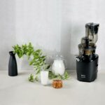 Kuvings REVO830S Whole Slow Juicer, new design with noise reduction, includes recipe book, 2-year warranty on the juicer and 5-year warranty on the motor. (Matte Black)