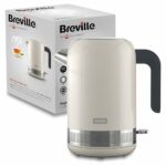 Breville High Gloss Electric Kettle | 1.7 Litre | 3kW Fast Boil | Cream, Plastic [VKT153]