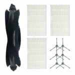 Replacement Spare Accessories for Eufy Clean L50 / L60 / L60 Hybrid Self-Empty Station Robot Vacuum Cleaner 1 Main Brush 6 Side Brush 3 HEPA Filter Parts (10 Pack)