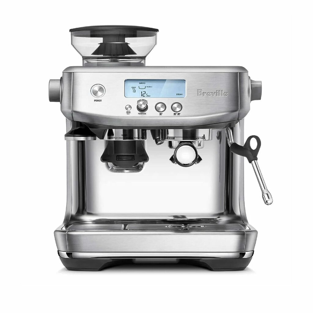 Breville Barista Pro Espresso Machine, Silver, BES878″Min 1 year manufacturer warranty”