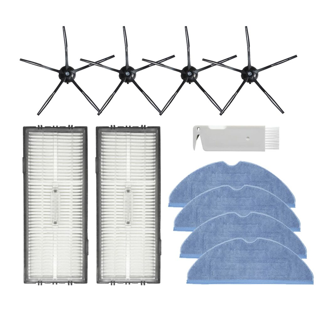Home Times Vacuum Mop Replacement Reusable Hard Floor Expert Wet Microfiber Soft Pad Filter Brush Set for Roborock T7S Plus S7 (11)