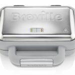 Breville VST072 DuraCeramic Waffle Maker, Non-Stick and Easy Clean with Deep-Fill Removable Plates, White and Stainless Steel