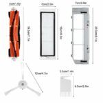 Robot Cleaner Accessories, Abs 7Pcs Main Brush Filter Kit Main Brush Filter Side Brush Blade Main Brush Cover Replacement Accessories for Xiaomi Mijia Robot Cleaner