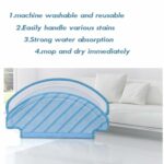 REVHQ 4 PCS Reusable Mop Cloth Cleaning Pads, for Ecovacs DEEBOT OZMO T8 AIVI T8 Series N8 Series Robot Vacuum Cleaner Parts Machine Washable